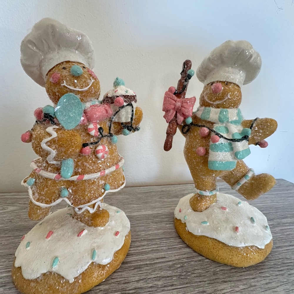 Festive Gingerbread Chef Figurines